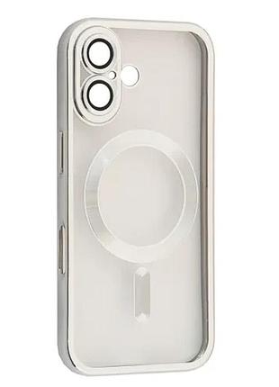 Чохол shining camera magsafe for iphone 17 silver