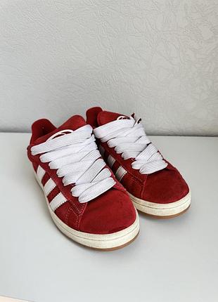 Кросівки adidas campus жіночі, розмір 38,5, замша, червоні