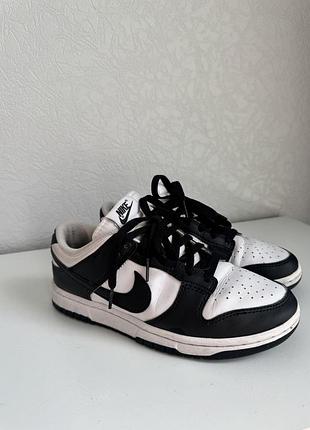 Кросівки жіночі nike dunk low чорно-білі, розмір 38.5