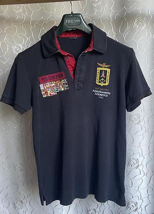Оригинальное поло aeronautica militare 1961 313 gruppo frecce tricolori с-м италия italy милитари blauer alpha