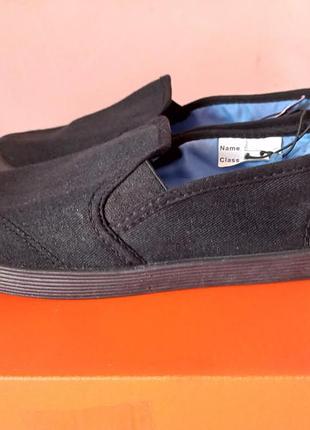 Мокасины для мальчика lily&amp;dan р.34-35/22.5 см черные новые