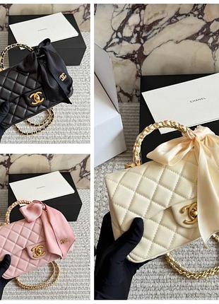 Женская сумка премиум classic flap top handle caviar