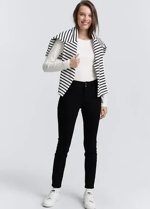 Двойная пуговица 👖 tom tailor alexa skinny ✨ черные джинсы скинни 🖤 узкие женские брюки