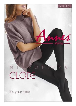 Колготки 60 den. мікрофібра чорні ciara annes 2/3/4(р)