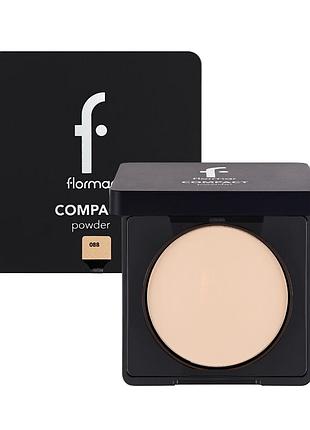 Пудра для лица flormar compact, no 88 средний персиковый бежевый