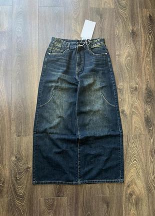 Широкі джинси сині штани джинсові baggy стильні бігі washed y2k sk8 варені ржаві m