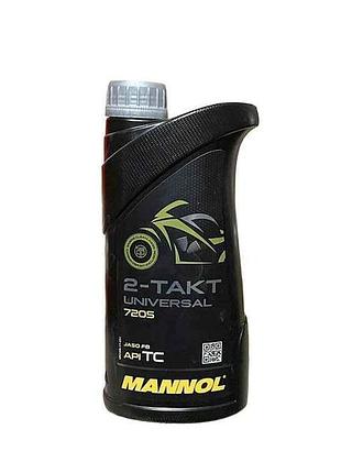 Масло для мототехники 2t 1л 7205 2takt universal tc jaso fb тм mannol