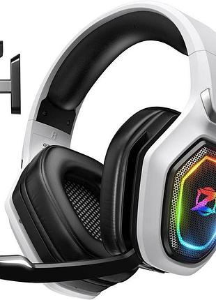 Бездротові ігрові навушники ozeino для ps5, пк, switch | звук без втрат - 40h батарея | відтворення та заряджання, 2,4 ггц usb та