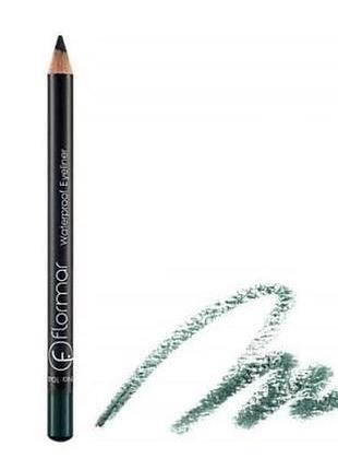 Карандаш для глаз flormar waterpoof eyeliner водостойкий no 104 темно-зеленый