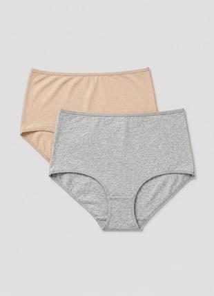 Набір лот базових котонових трусиків трусів сліпи максі батал plus size tu uk 24 4-5xl