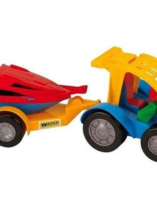 Машина 39*13*13см багги с прицепом арт.39227 желтый тм tigres