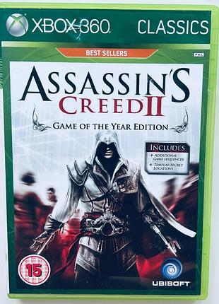Assassin's creed ii game of the year edition classics, б/в, англійська версія - диск для xbox 360