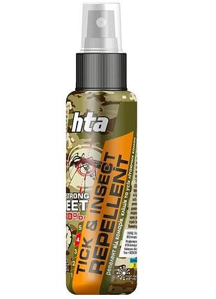 Репелент спрей від комарів hta strong deet 70% tick & insect repellent 100 ml