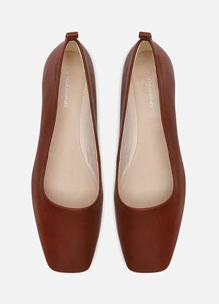 Коричневые кожаные балетки vagabond shoemakers delia /15349/