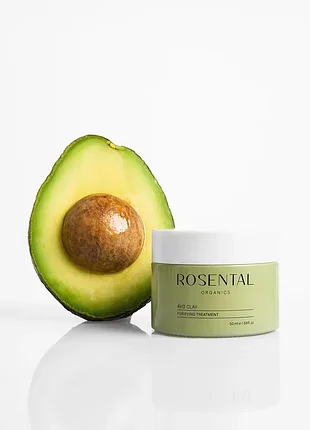 Маска з авокадо та глини | очищувальна терапія rosental organics avo clay mask | purifying treatment