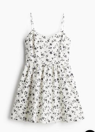 Сукня фірми h&m в білому кольорі з принтом, розмір l