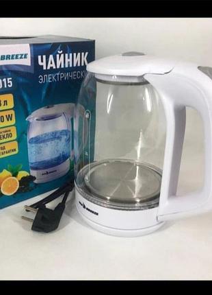 Стеклянный электрический чайник электрочайник 1,8л