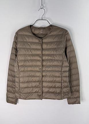 Uniqlo ultra light down jacket women beige m size