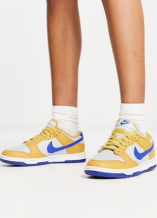 Nike dunk low оригинальные кожаные кроссовки