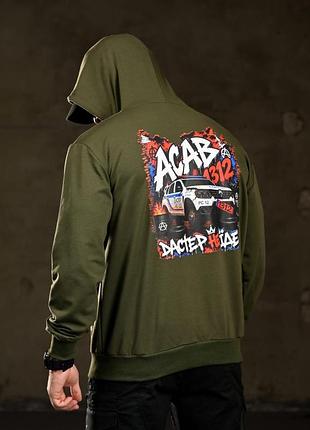 Мілітарі худі trenash acab олива вт4739