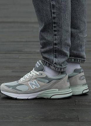 Кроссовки мужские, кроссовки женские, 1в1 люкс качество, кожа, new balance 993 miusa grey, inter-2441