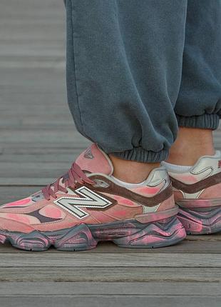 Кроссовки мужские, кроссовки женские, 1в1 люкс качество, кожа, new balance 9060 pink custom, inter-2705
