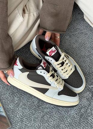 Кросівки air jordan 1 low og sp x travis scott reverse mocha