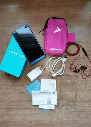 Honor 9 lite 3/32gb blue, рабочий, полный комплект