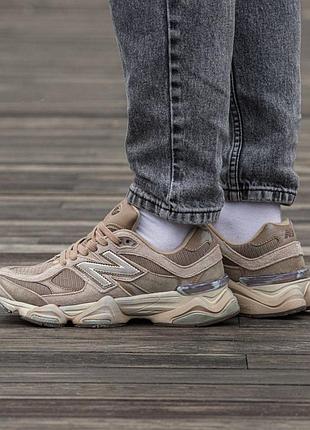 Кроссовки мужские, кроссовки женские, 1в1 люкс качество, кожа, new balance 9060 brown, inter-2146
