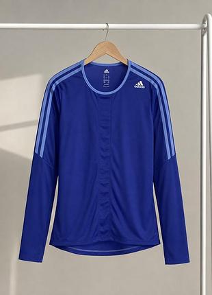 Adidas climacool чоловічий лонгслів m синій спортивний