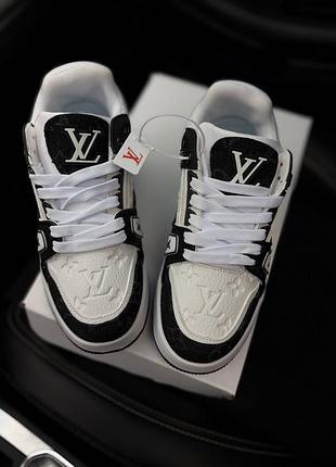 Женские кроссовки louis vuitton trainer white black