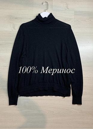 Жіночий мериносовий светр m&s оригінал преміальний м'який джемпер 100% merino wool базовий casual розмір uk 20 / ua 54–56 чудовий стан