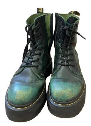 Dr.martens интересная модель зумрудные р 37 38 кожа
