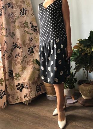 Шовкова сукня laura ashley / 100% шовк / сукня з низькою талією (uk 12 / m)