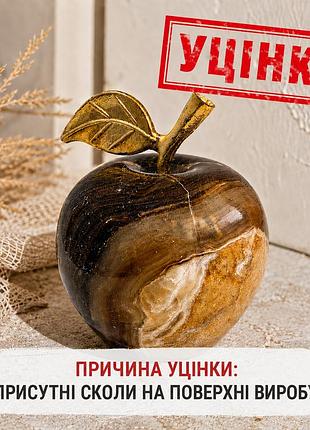 Уценка - из-за сколов, декоративное яблоко из натурального оникса 3.3см, каменное яблоко, статуэтка