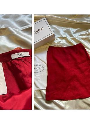 Prada спідниця льон