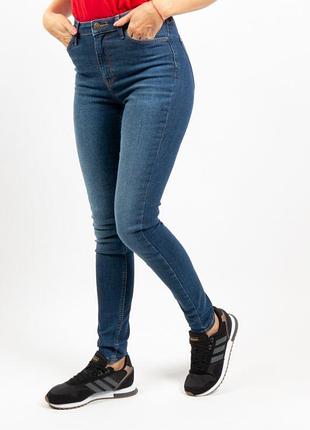 Lee ivy, артикул l32esljd, жіночі джинси skinny fit, висока посадка, синій однотонний денім склад 85% бавовна 13% поліестер 2% еластан stretch-деніму