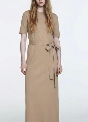 Шикарна довга сукня з поясом zara