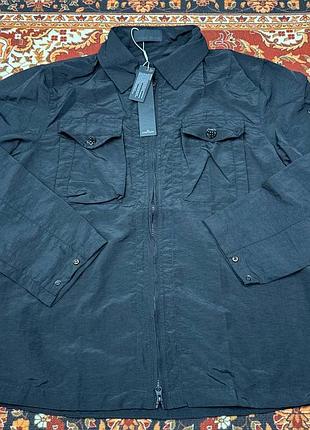 Чоловіча сорочка stone island 103f2 ghost piece чорна