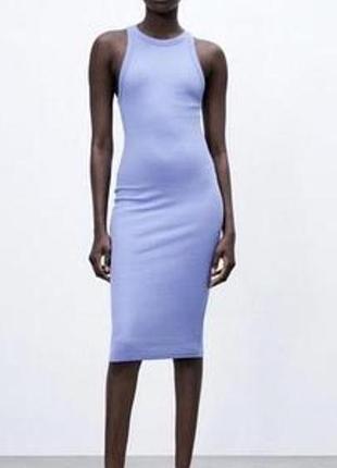 Платье рубчик zara
