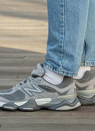 Кроссовки мужские, кроссовки женские, 1в1 люкс качество, кожа, new balance 9060 grey, inter-1683
