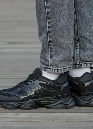 Кросівки чоловічі, кросівки жіночі, 1в1 люкс якість, шкіра, new balance 9060 black cat, inter-2718