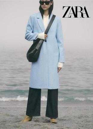 Легкое демисезонное пальто zara / голубое