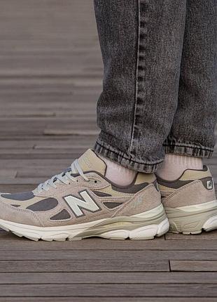 Кросівки чоловічі, кросівки жіночі, 1в1 люкс якість, шкіра, new balance 990 v3 x levis, inter-2200