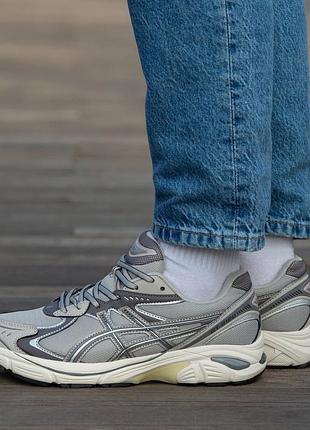 Кроссовки мужские, кроссовки женские, 1в1 люкс качество, кожа,asics горизонтальное 2160 grey, inter-1689