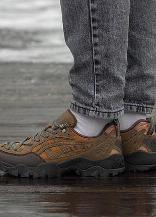Кроссовки мужские, кроссовки женские, 1в1 люкс качество, кожа, asics gel-pickax «modern safari», inter-2037