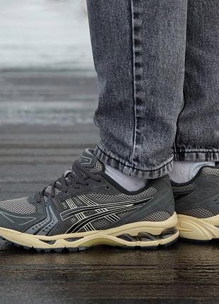 Кроссовки мужские, кроссовки женские, 1в1 люкс качество, кожа, asics kayano 14 suede grafit, inter-2046