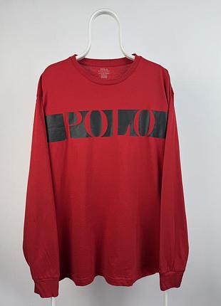Кофта лонгслів polo ralph lauren з великим логотипом на грудях