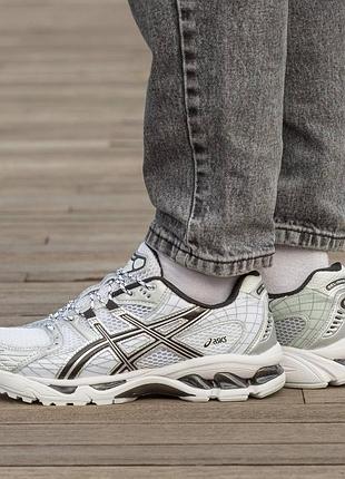 Кроссовки мужские, кроссовки женские, 1в1 люкс качество, кожа, asics gel-nimbus 10.1 white silver, inter-2643