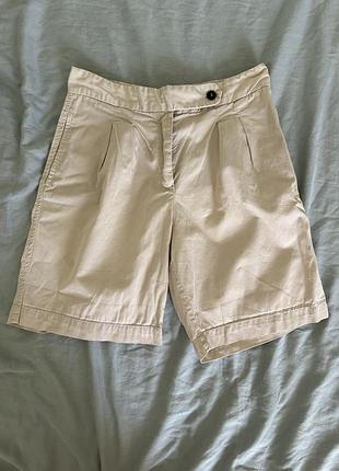 Бежеві шорти бермуди zara 100% бавовна xs